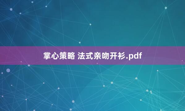 掌心策略 法式亲吻开衫.pdf
